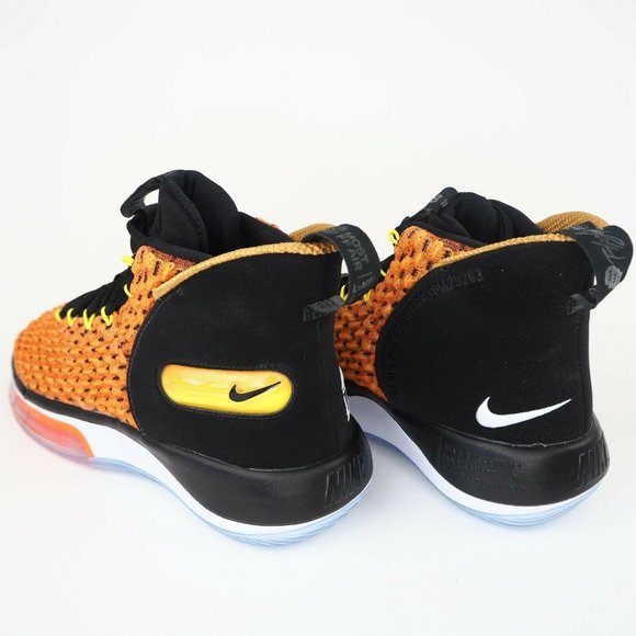 Nike Alphadunk Basketball Men's Shoes Orange Black - Picture 8 of 12